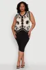 Plus Size Floral Pattern Crochet Vest sold by Rainbow