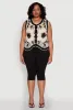 Plus Size Floral Pattern Crochet Vest sold by Rainbow