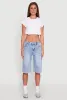 WAX Distressed Raw Hem Jorts sold by Rainbow