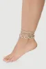 Cubic Zirconia Chain Anklets Set of 3 sold by Rainbow