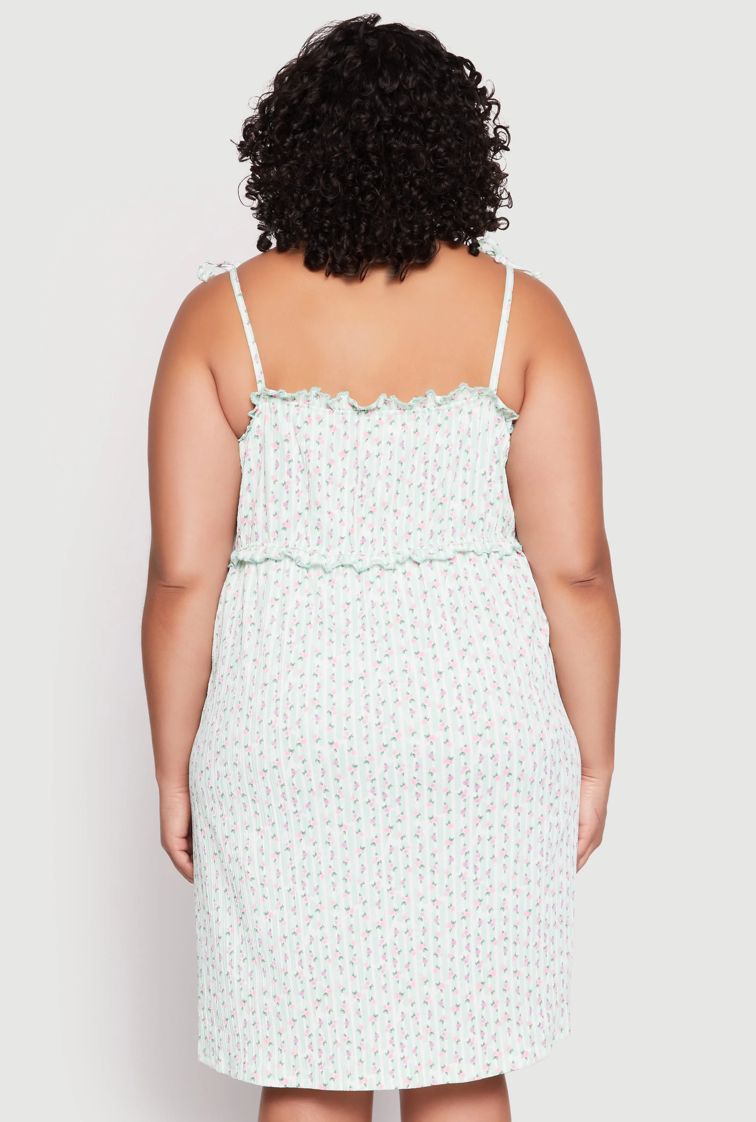 Plus Size Ditsy Floral Tie Shoulder Sleep Dress sold by Rainbow product image thumbnail 2