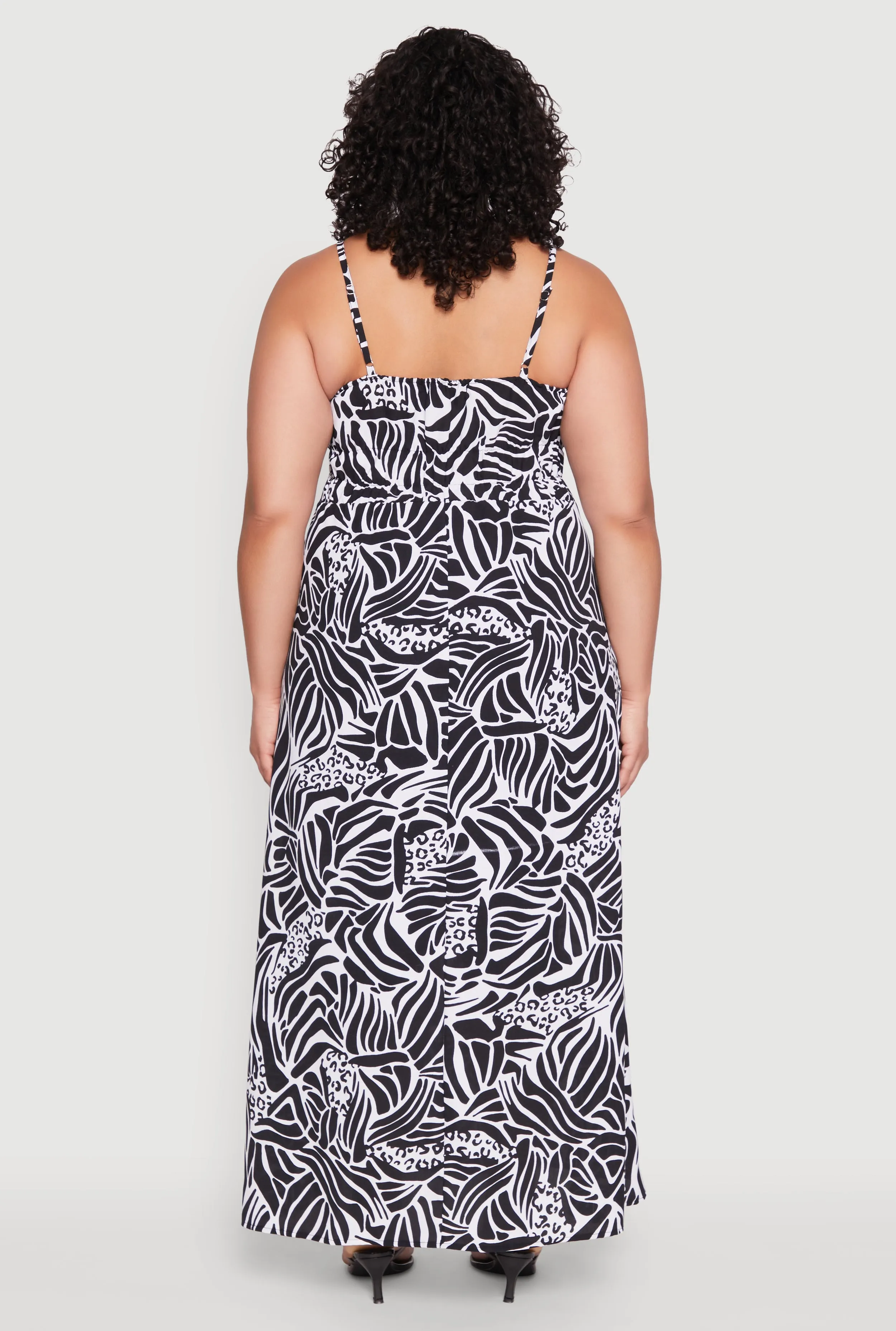 Plus Size Printed Pattern Empire Waist Maxi Dress sold by Rainbow product image thumbnail 5