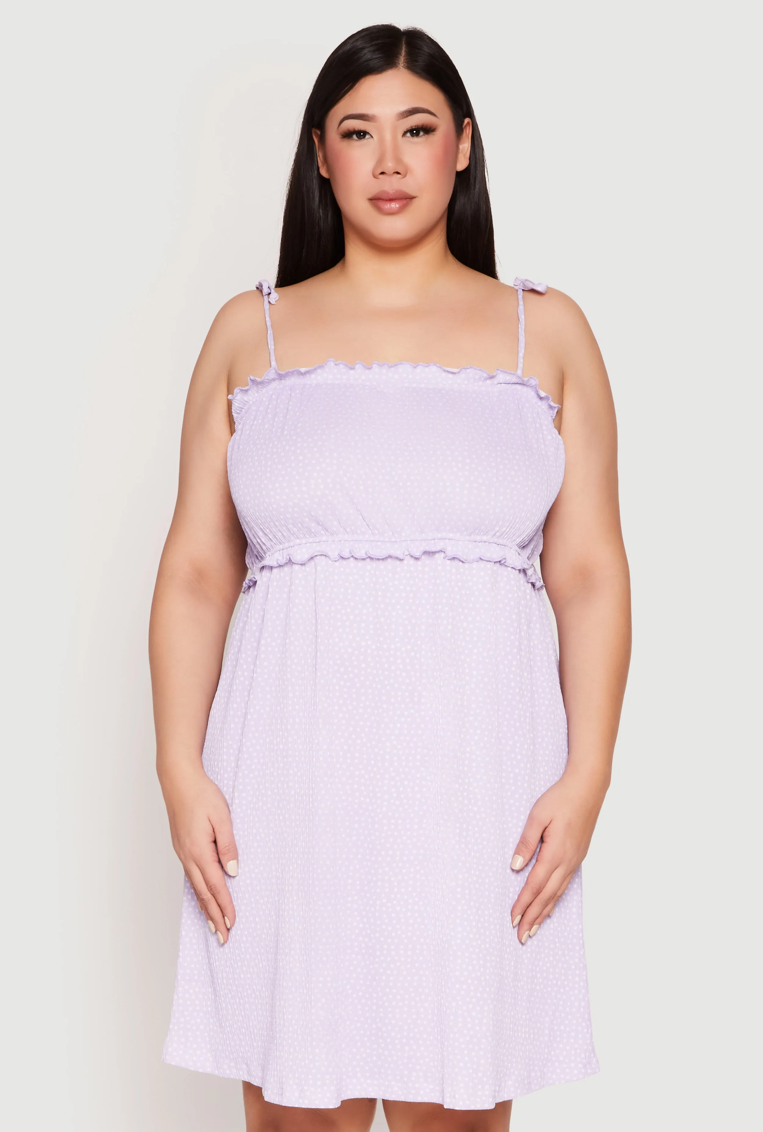 Plus Size Ditsy Floral Tie Shoulder Sleep Dress sold by Rainbow