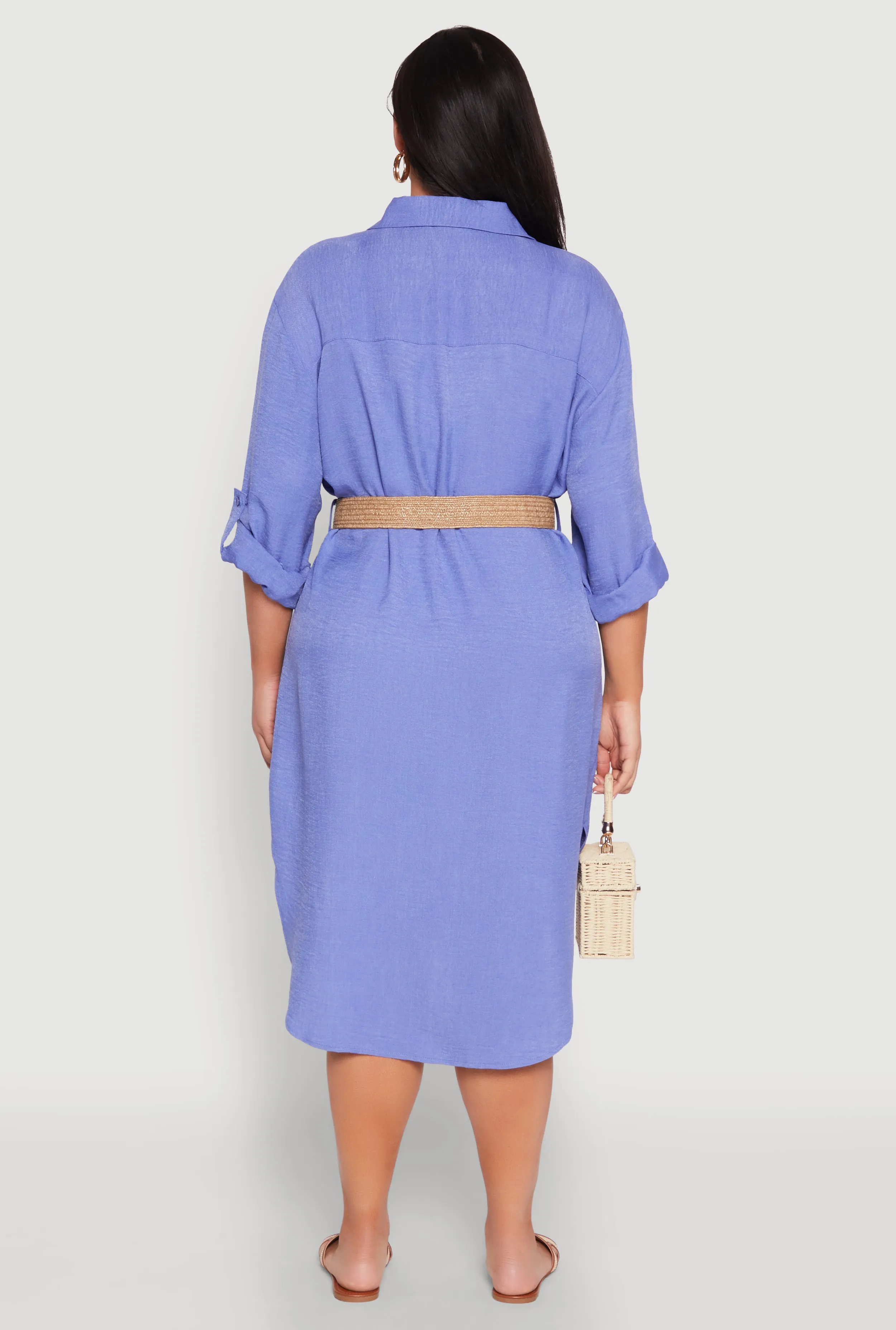 Plus Size High Low Shirt Dress sold by Rainbow product image thumbnail 5