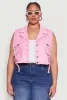 Plus Size Spoon Jeans Mineral Wash Denim Vest sold by Rainbow