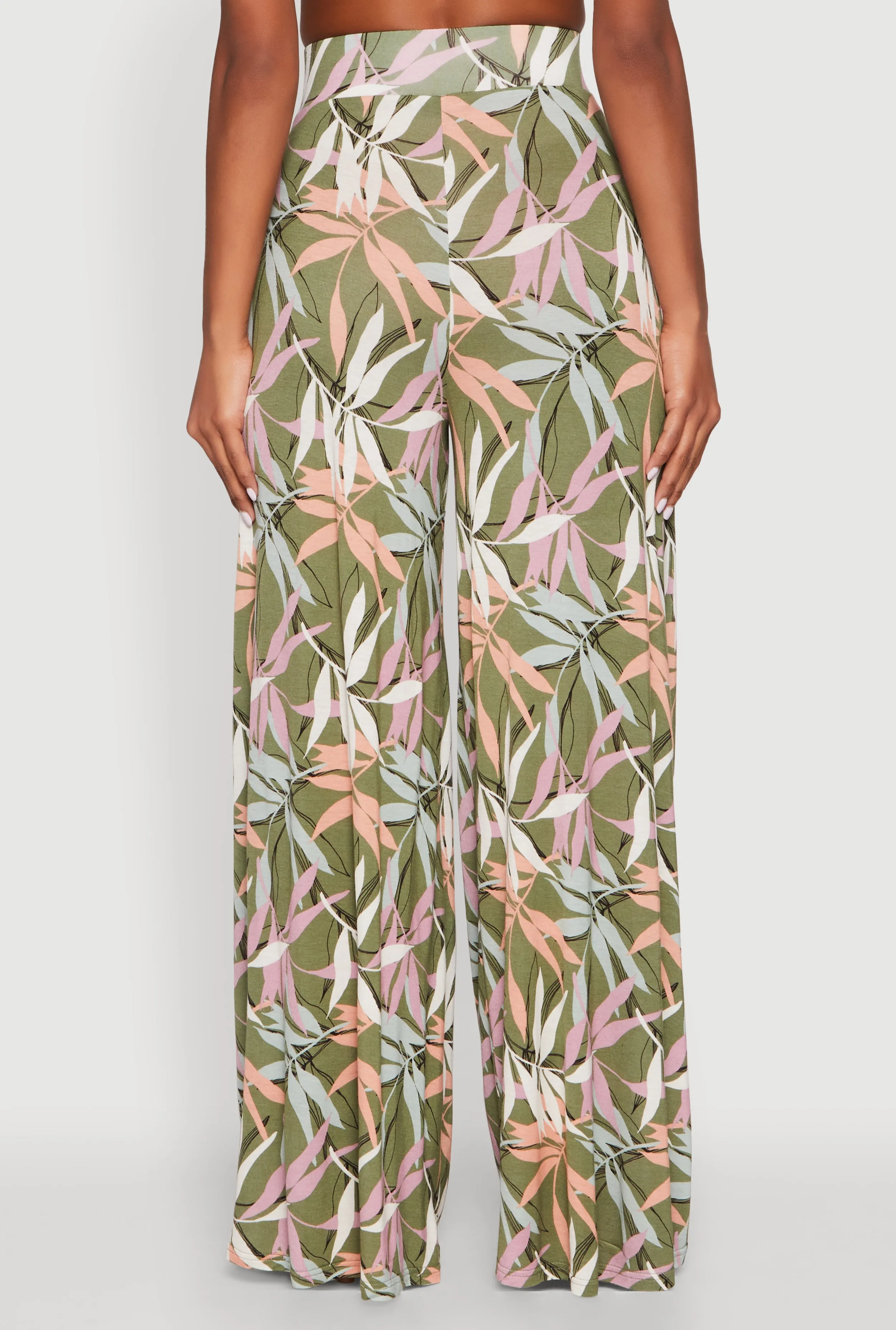 High Waisted Floral Print Palazzo Pants sold by Rainbow product image thumbnail 5