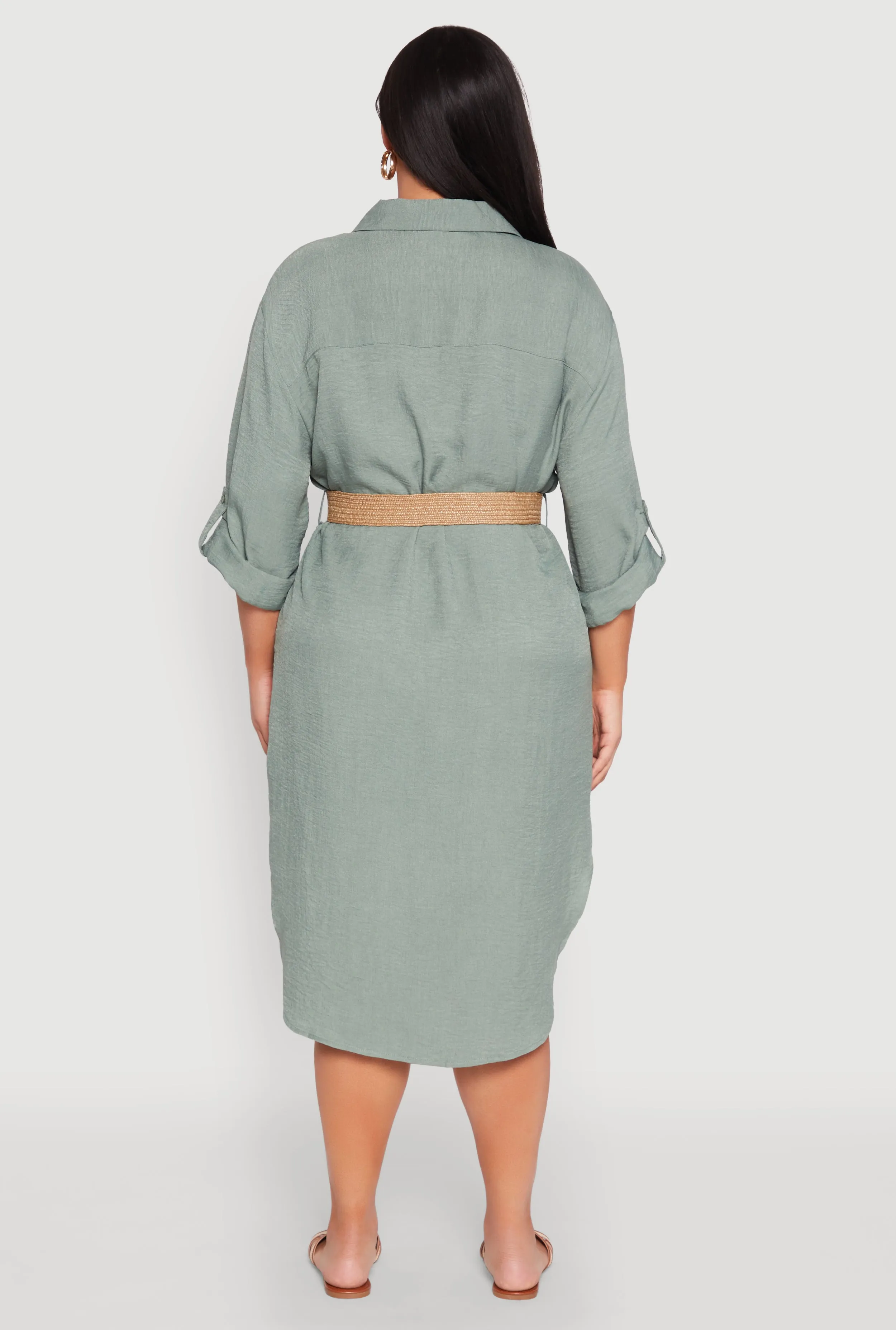 Plus Size High Low Shirt Dress sold by Rainbow product image thumbnail 5