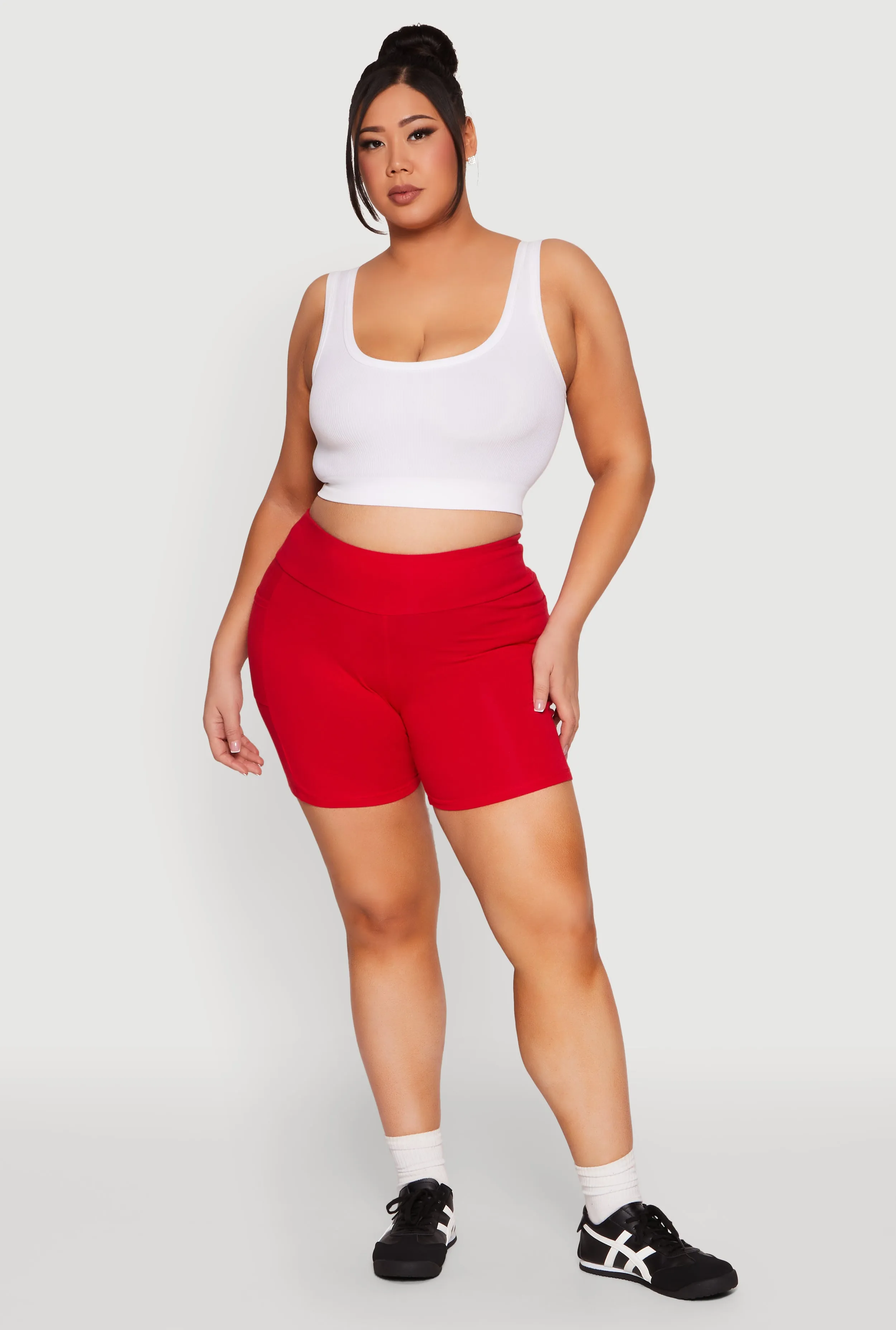 Plus Size Cell Phone Pocket Shorts sold by Rainbow