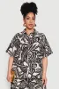 Plus Size Leaf Print Blouse sold by Rainbow
