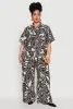 Plus Size Leaf Print Blouse sold by Rainbow