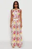 Floral Print Cowl Neck Crop Top sold by Rainbow