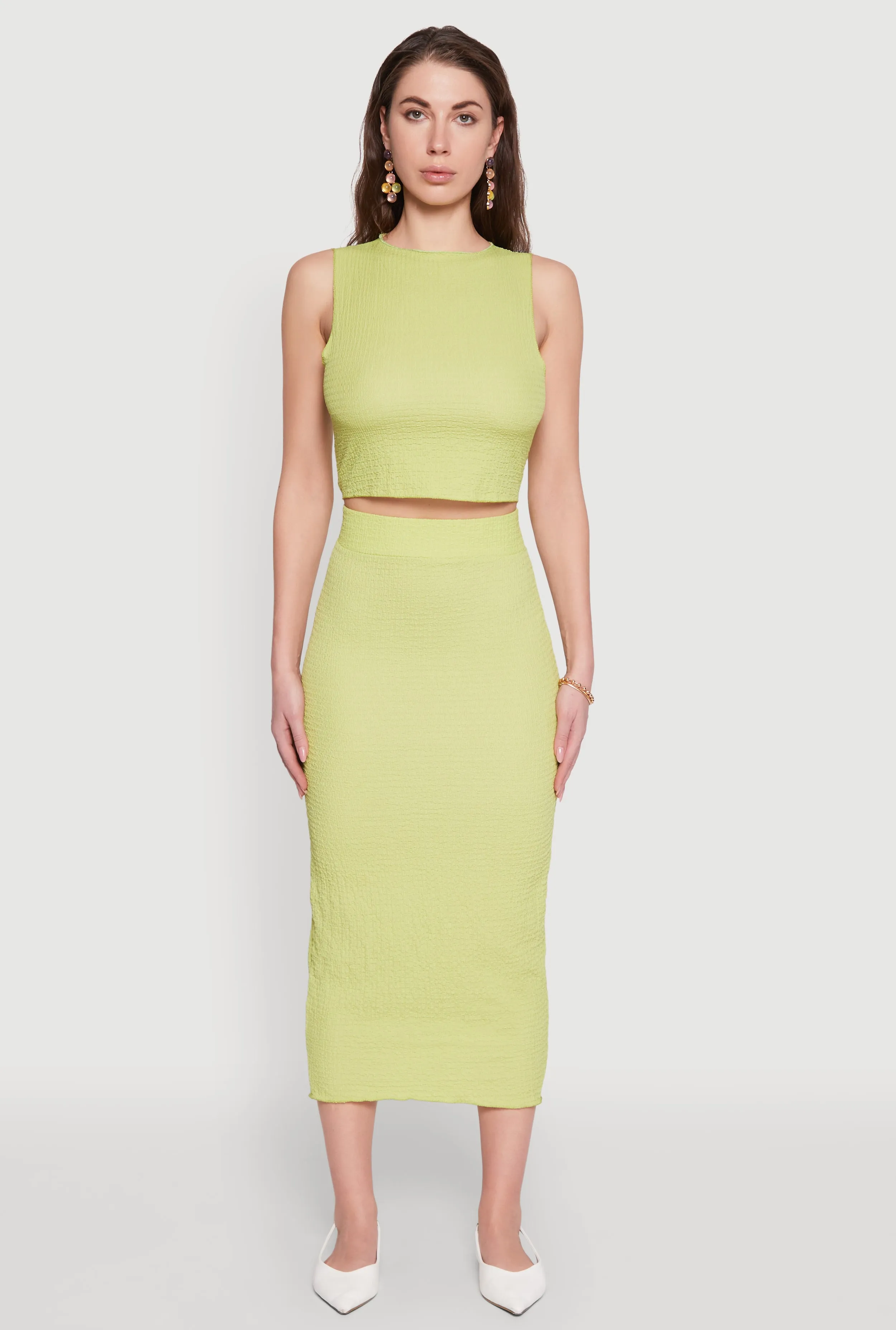 Textured Knit Midi Pencil Skirt sold by Rainbow product image thumbnail 2