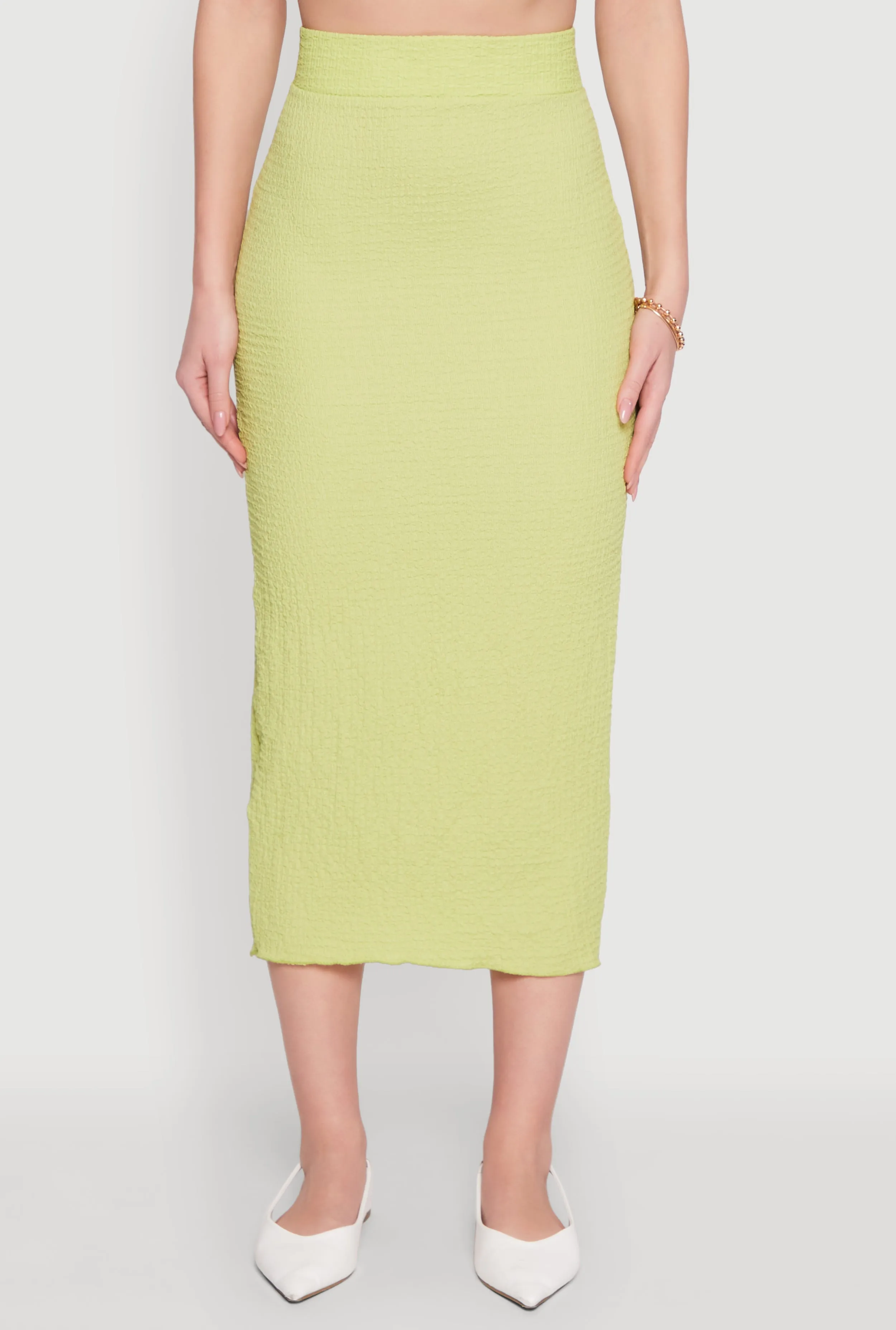 Textured Knit Midi Pencil Skirt sold by Rainbow product image thumbnail 3