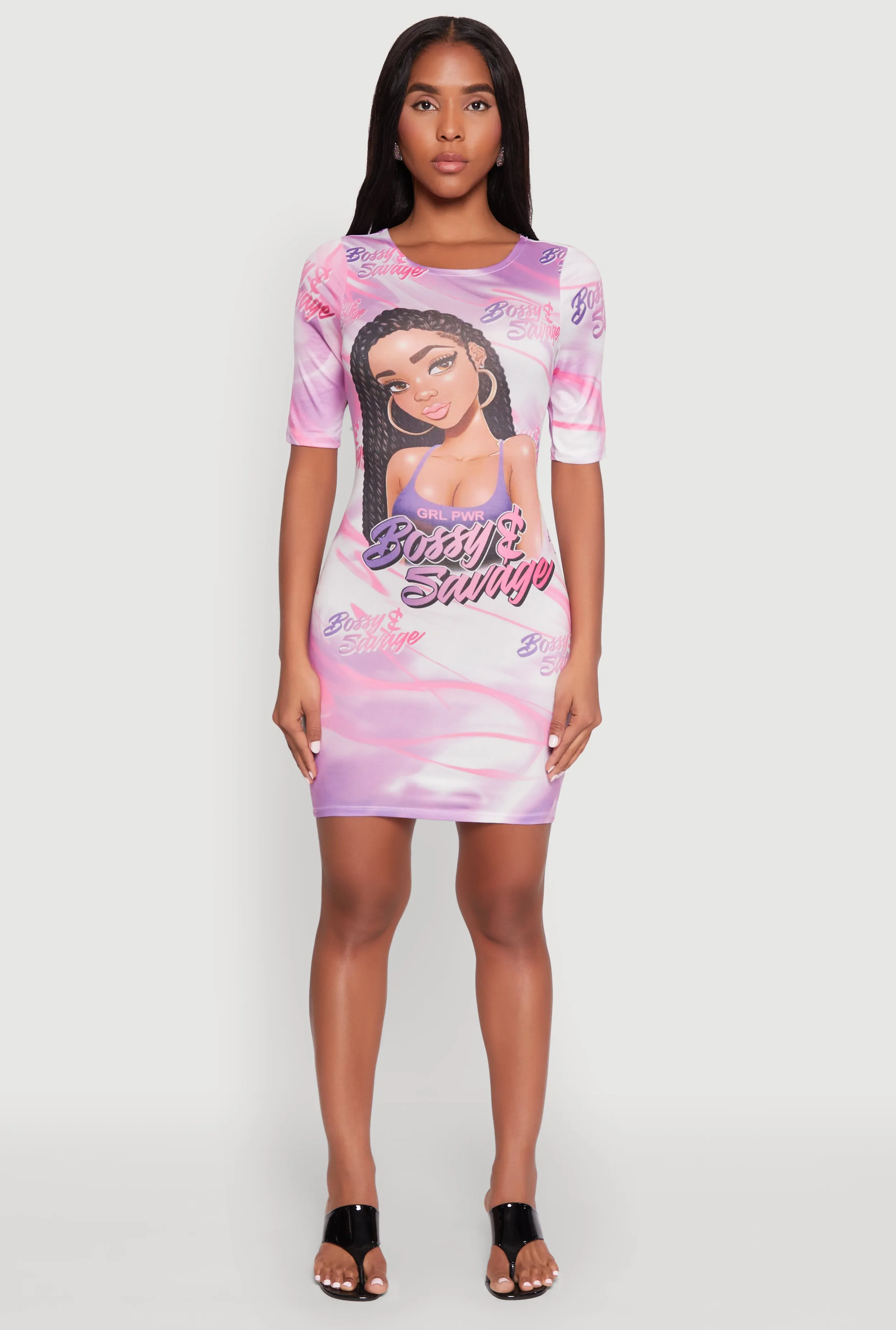Bossy and Savage Graphic T Shirt Dress sold by Rainbow
