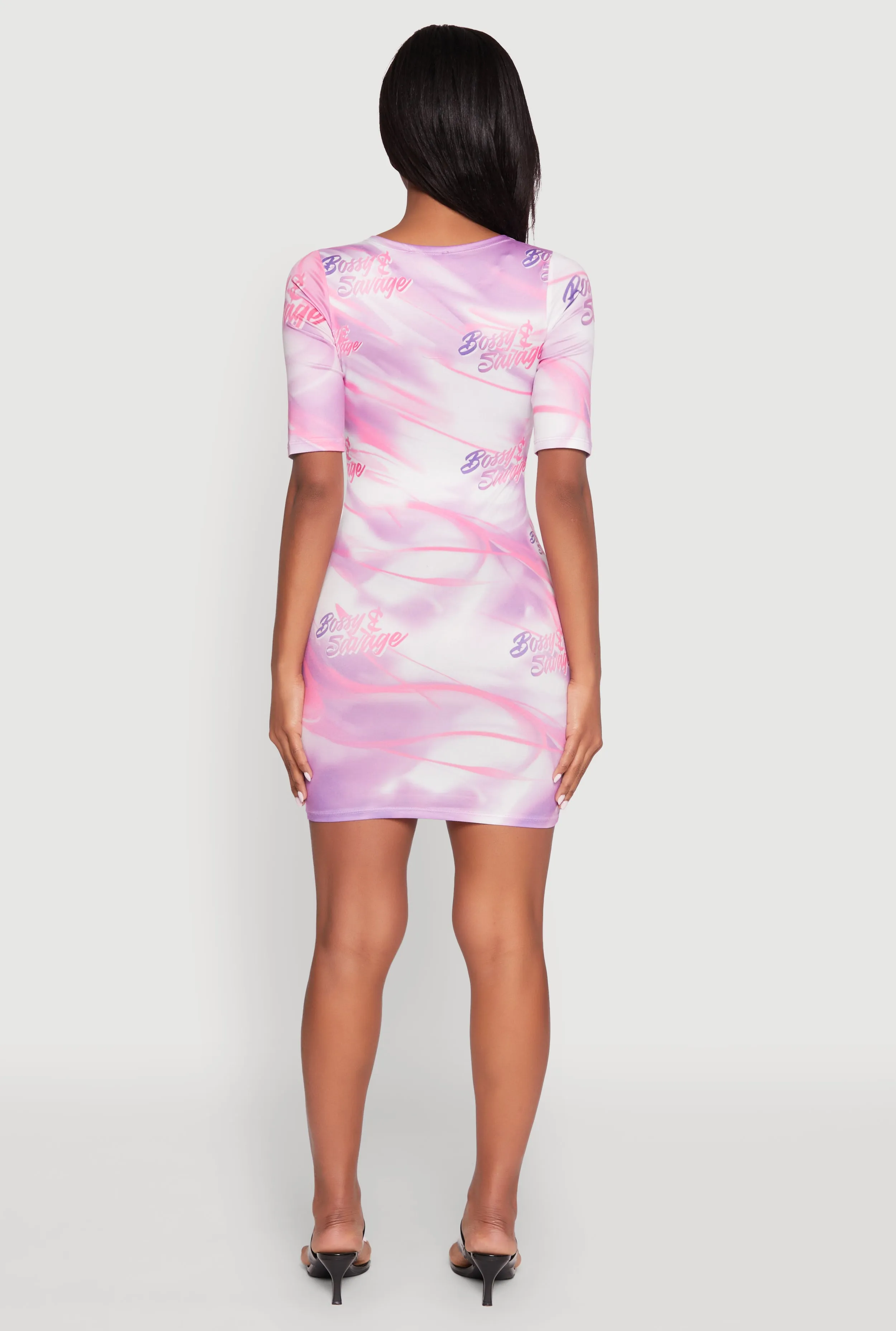 Bossy and Savage Graphic T Shirt Dress sold by Rainbow product image thumbnail 5