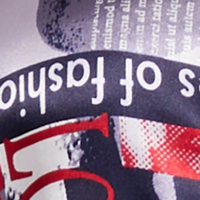 Plus Size Newspaper Print Satin Shirt sold by Rainbow product image thumbnail 4