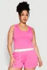 Plus Size Cropped Tank Top and Boxer Briefs Pajama Set sold by Rainbow