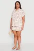 Plus Size Checkered Palm Print Shirt sold by Rainbow