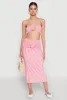 Striped Knot Front Knit Bandeau Top sold by Rainbow