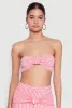 Striped Knot Front Knit Bandeau Top sold by Rainbow