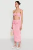 Striped Knot Front Knit Bandeau Top sold by Rainbow