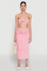 Striped Knot Front Knit Bandeau Top sold by Rainbow