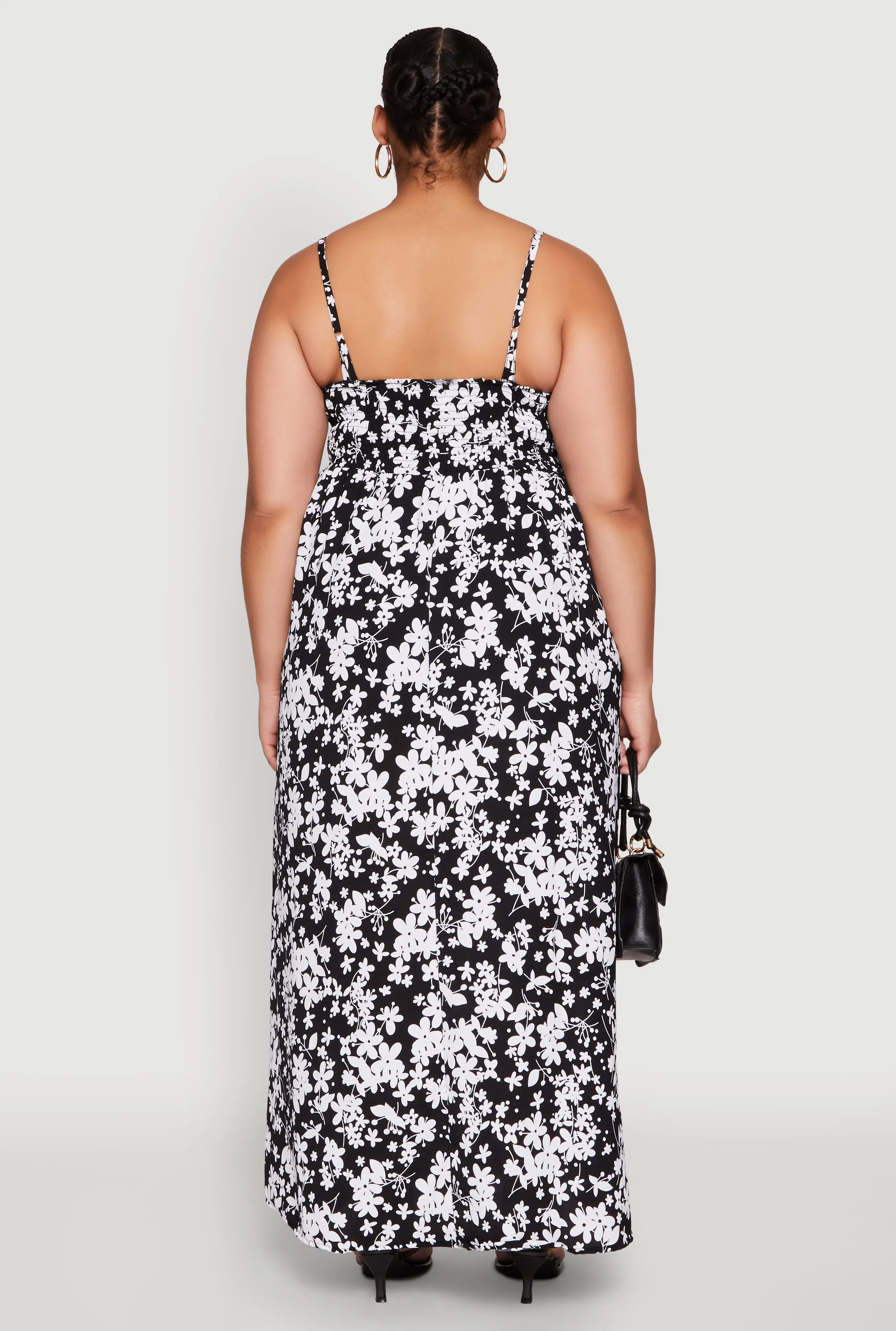Plus Size Ditsy Floral Print Empire Waist Maxi Dress sold by Rainbow product image thumbnail 5