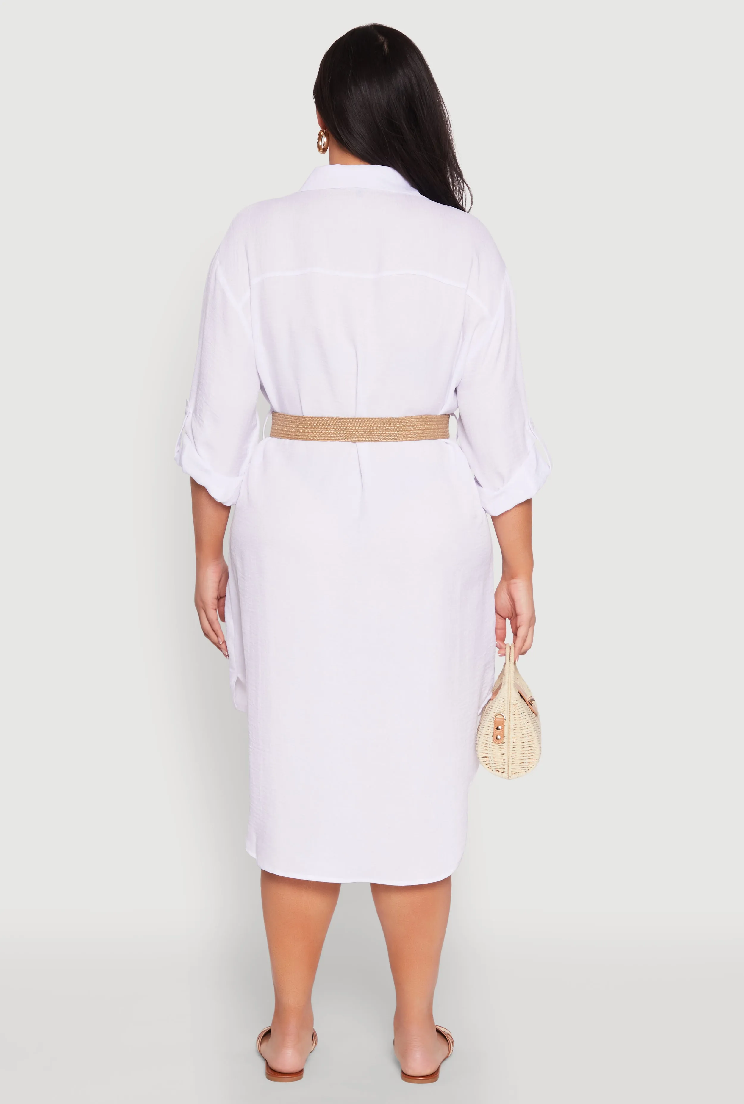 Plus Size High Low Shirt Dress sold by Rainbow product image thumbnail 5