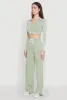 Daisy Mineral Wash Varsity Stripe Crop Top sold by Rainbow