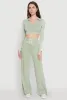 Daisy Mineral Wash Varsity Stripe Crop Top sold by Rainbow