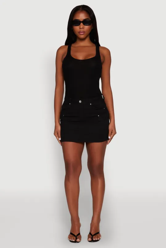 WAX Twill Mini Cargo Skirt sold by Rainbow