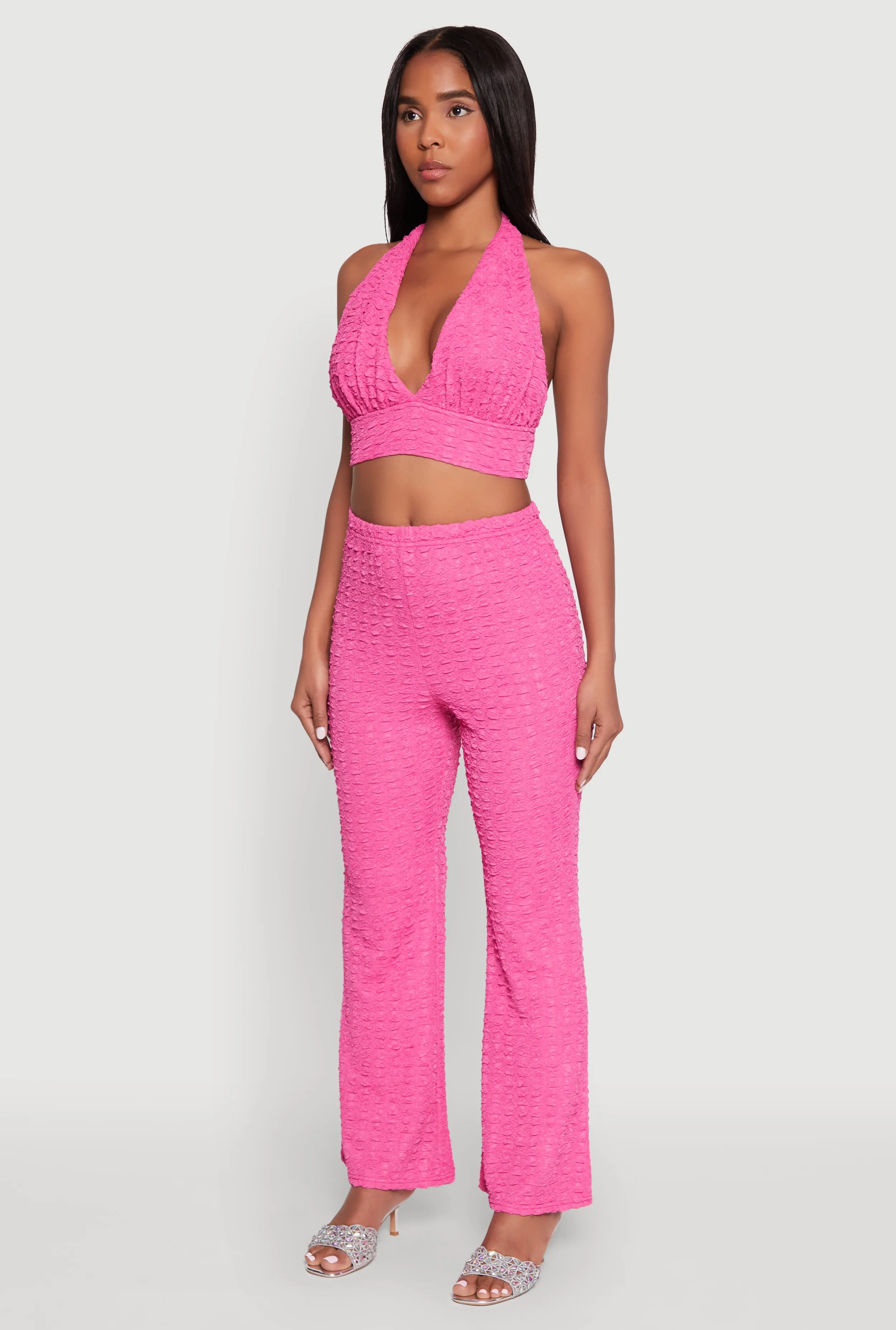 Bubble Knit Tie Back Halter Top sold by Rainbow product image thumbnail 5