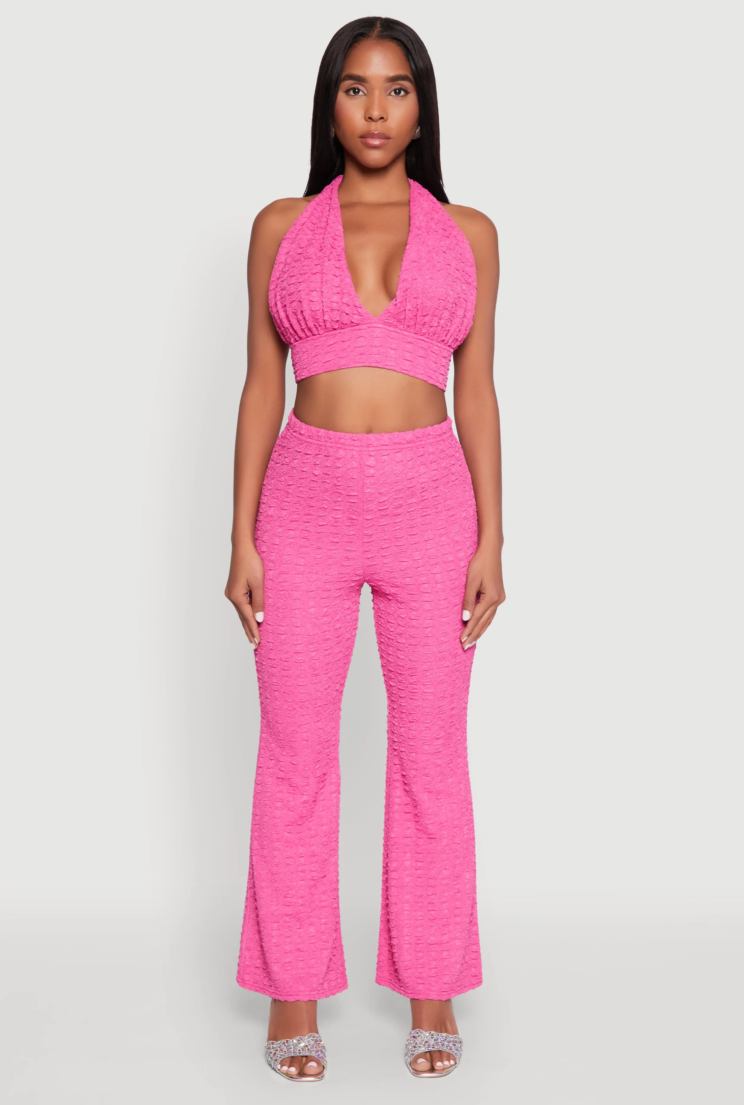 Bubble Knit Tie Back Halter Top sold by Rainbow product image thumbnail 3