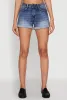 WAX Whiskered Fixed Cuff Denim Shorts sold by Rainbow