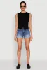 WAX Whiskered Fixed Cuff Denim Shorts sold by Rainbow