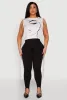 Plus Size Face Print Sleeveless High Low Maxi Top sold by Rainbow