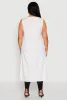 Plus Size Face Print Sleeveless High Low Maxi Top sold by Rainbow