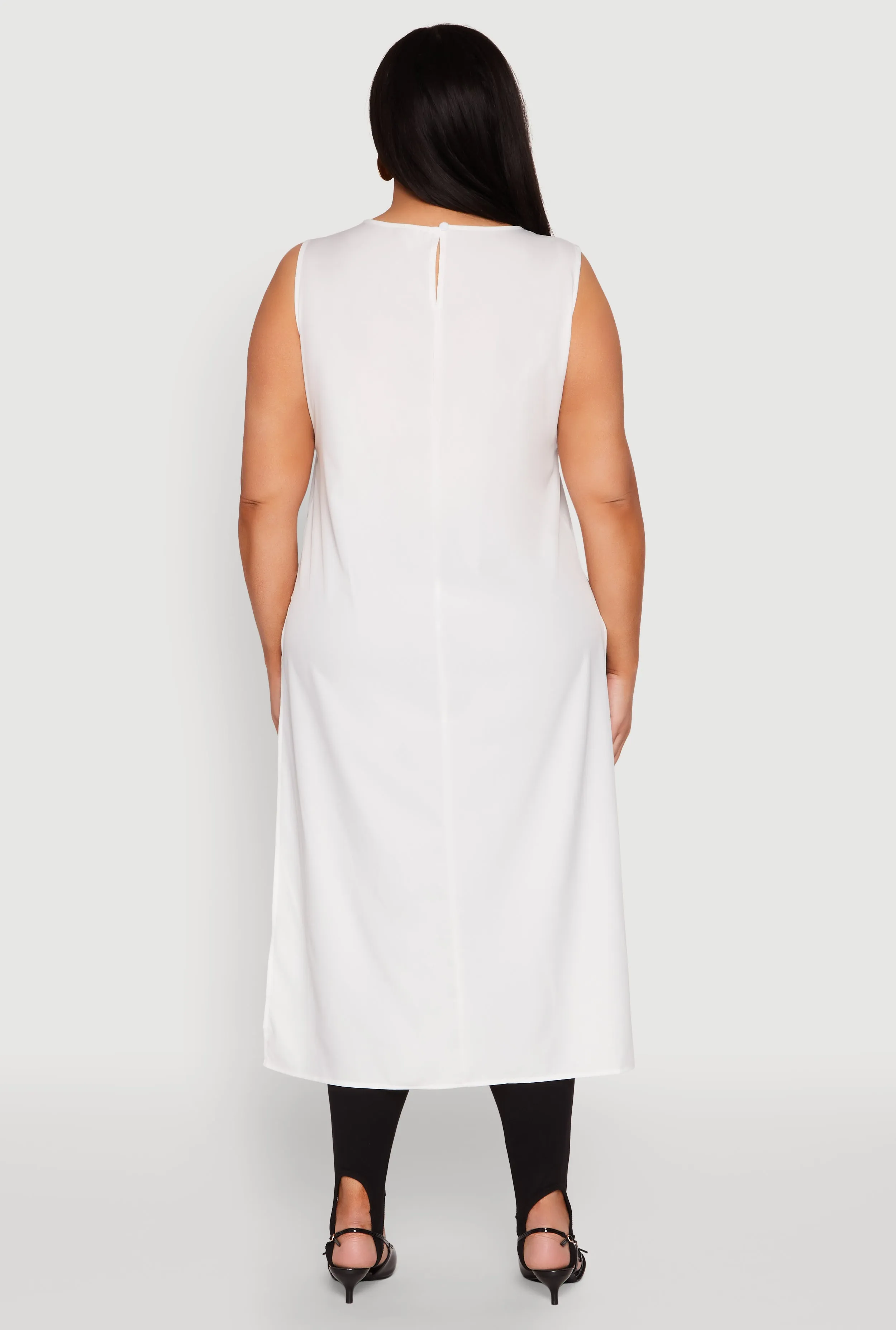 Plus Size Face Print Sleeveless High Low Maxi Top sold by Rainbow product image thumbnail 5