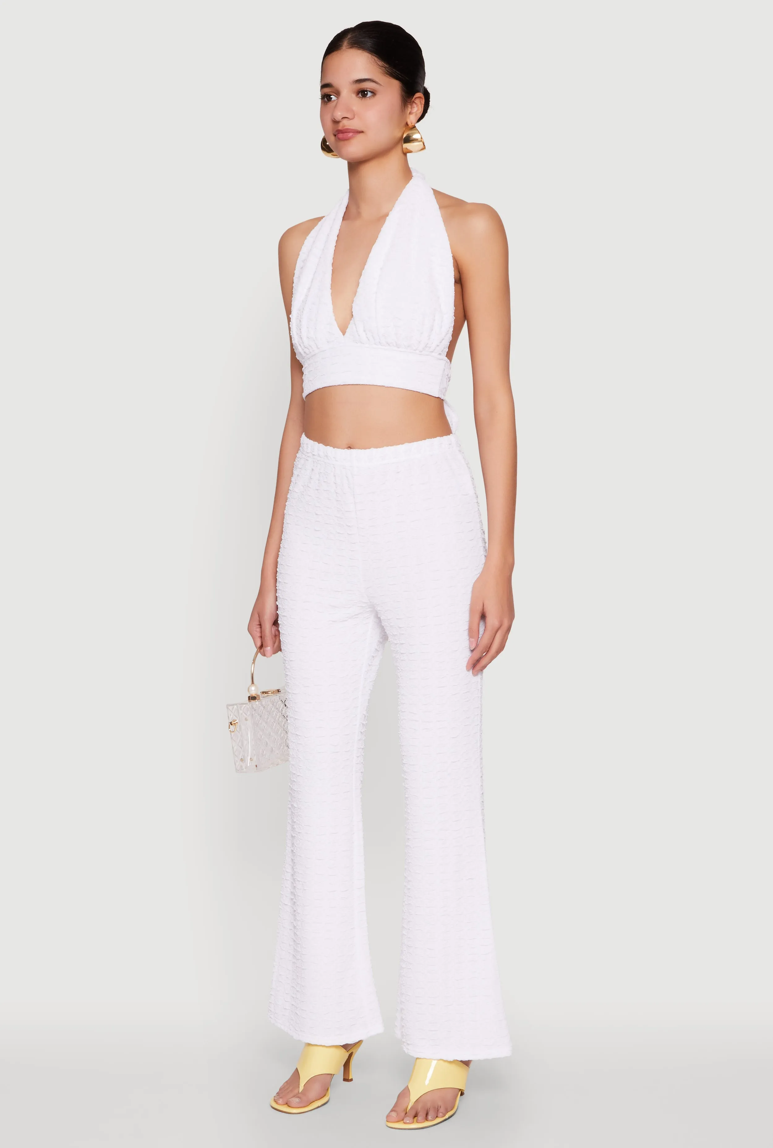 Bubble Knit Tie Back Halter Top sold by Rainbow product image thumbnail 5