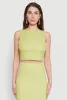 Sleeveless Textured Knit Crop Top sold by Rainbow