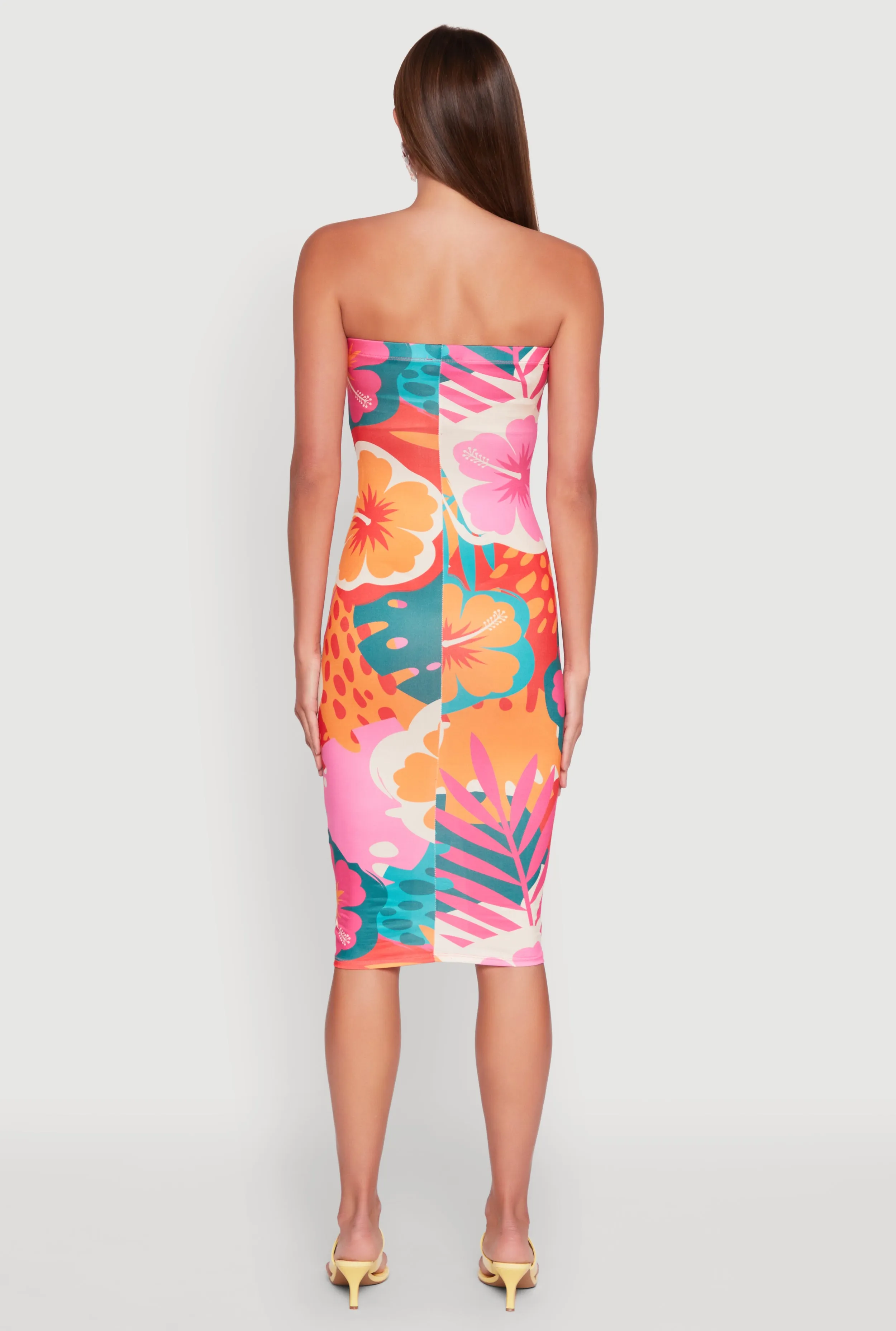 Tropical Floral Print Tube Dress sold by Rainbow product image thumbnail 5