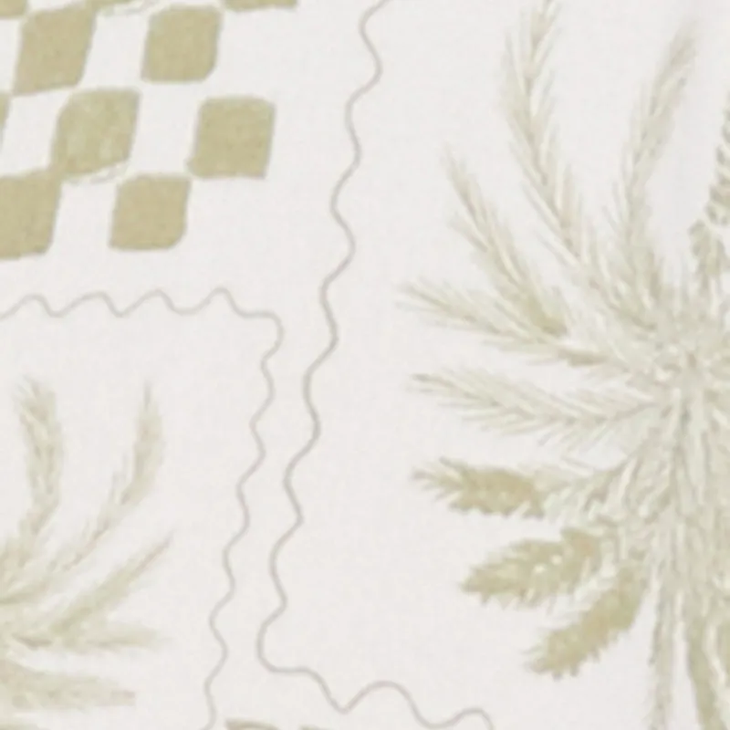 Plus Size Checkered Palm Print Shorts sold by Rainbow product image thumbnail 4