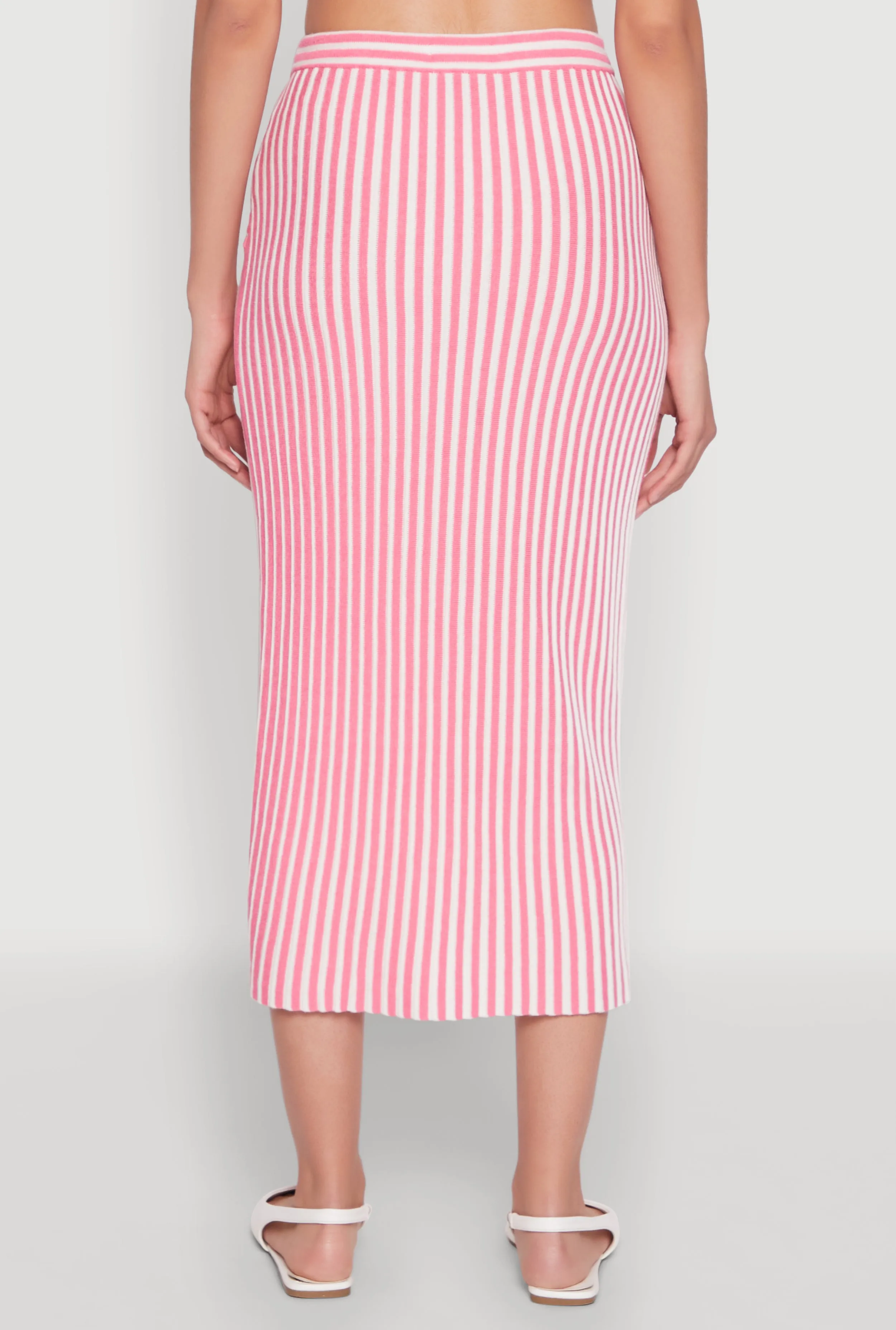 Striped Knot Front Knit Pencil Skirt sold by Rainbow product image thumbnail 5