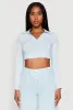 Daisy Mineral Wash Varsity Stripe Crop Top sold by Rainbow