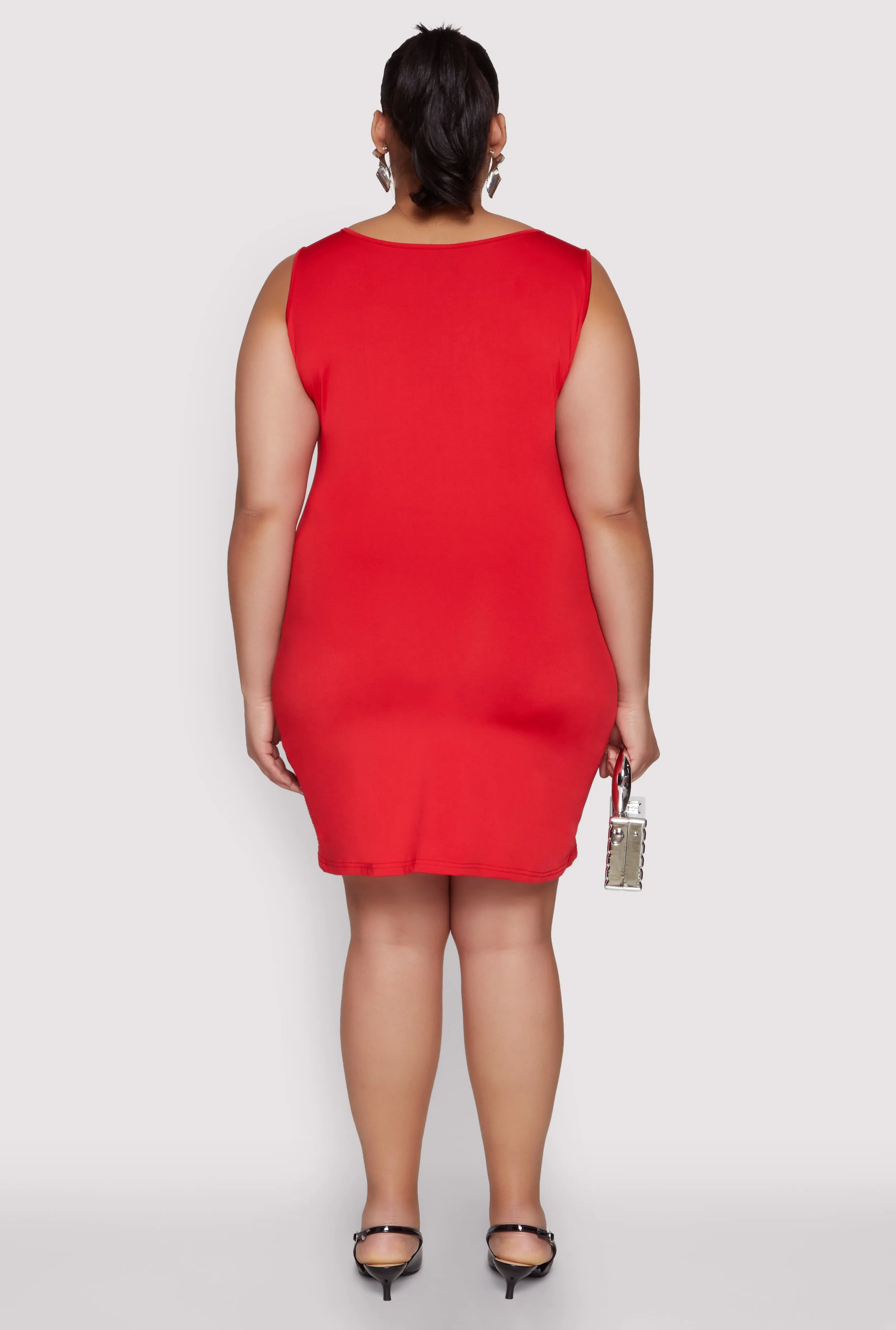 Plus Size Rhinestone Greek Key Tank Dress sold by Rainbow product image thumbnail 5