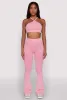 Mineral Wash Seamless Flared Pants sold by Rainbow