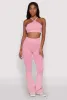 Mineral Wash Seamless Flared Pants sold by Rainbow