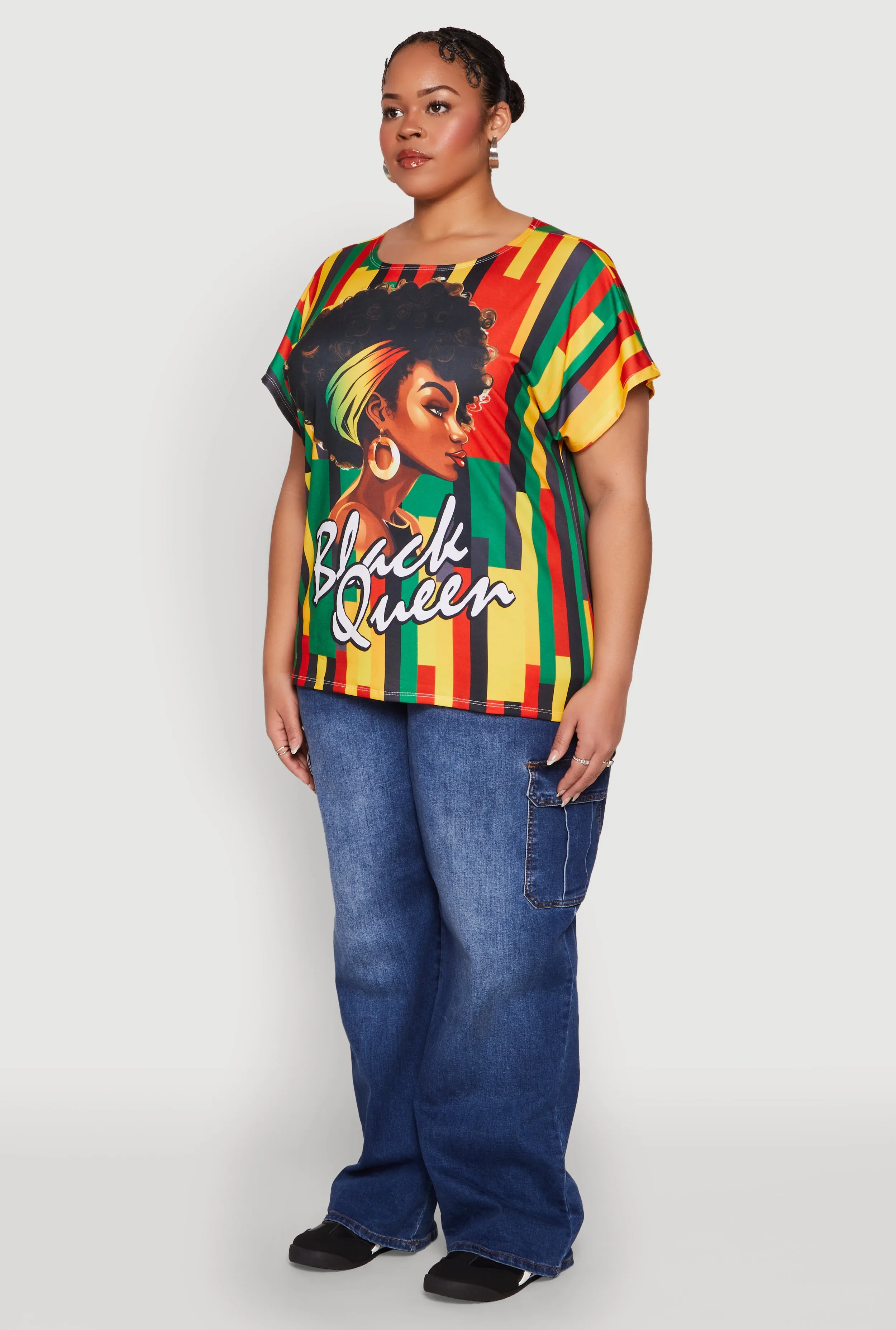 Plus Size Black Queen Graphic Tee sold by Rainbow product image thumbnail 5