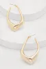 Metallic Abstract Teardrop Hoop Earrings sold by Rainbow