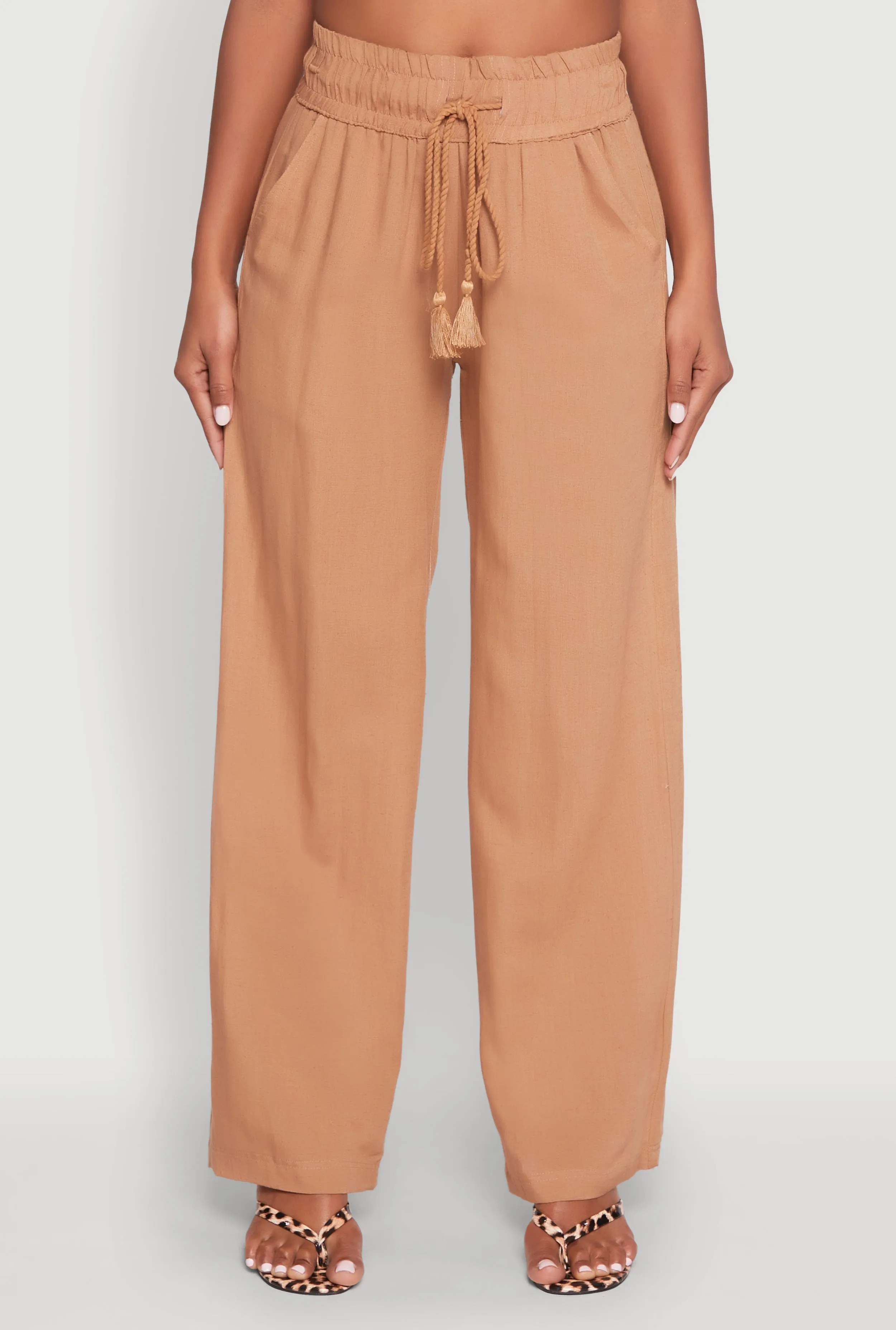 Linen High Waisted Pants sold by Rainbow product image thumbnail 3